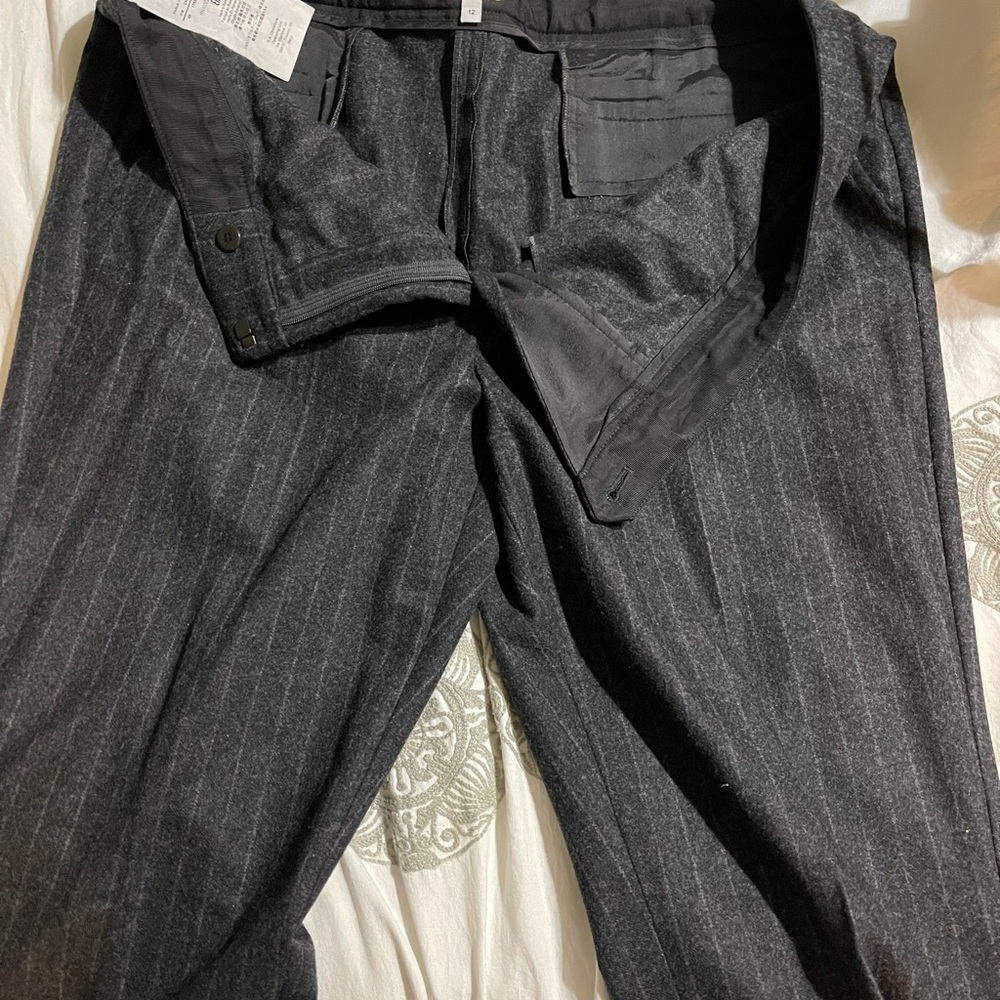 Armani collezioni stripe wool slacks